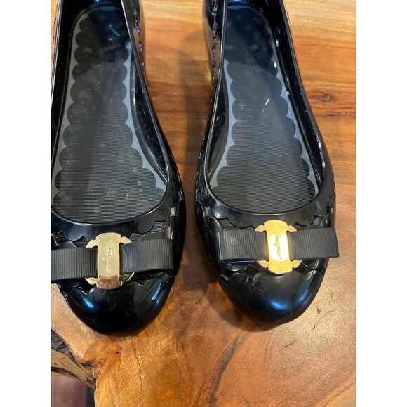 Salvatore Ferragamo Jelly black rubber Ballerinas‎ - Size 10 - Picture 5 of 9